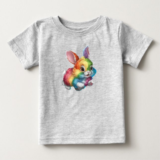 T-shirt Pour Bébé Bunny cavalcade (Devant)