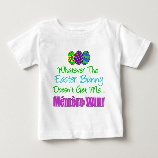 T-shirt Pour Bébé Bunny de Pâques ne se souvient pas Will (Devant)