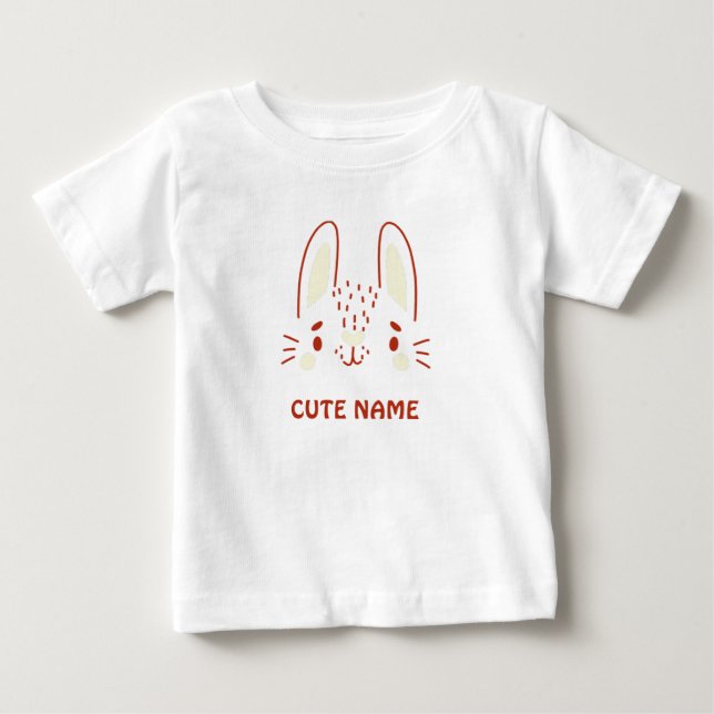 T-shirt Pour Bébé Bunny du jour Hoppy (Devant)