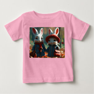T-shirt Pour Bébé Bunny Duo dans le style Pixar Baby Tee
