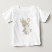 T-shirt Pour Bébé Bunny Premier anniversaire (Devant)