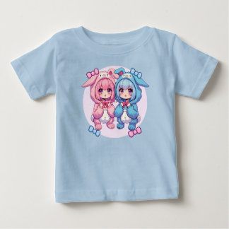 T-shirt Pour Bébé Bunny Twins