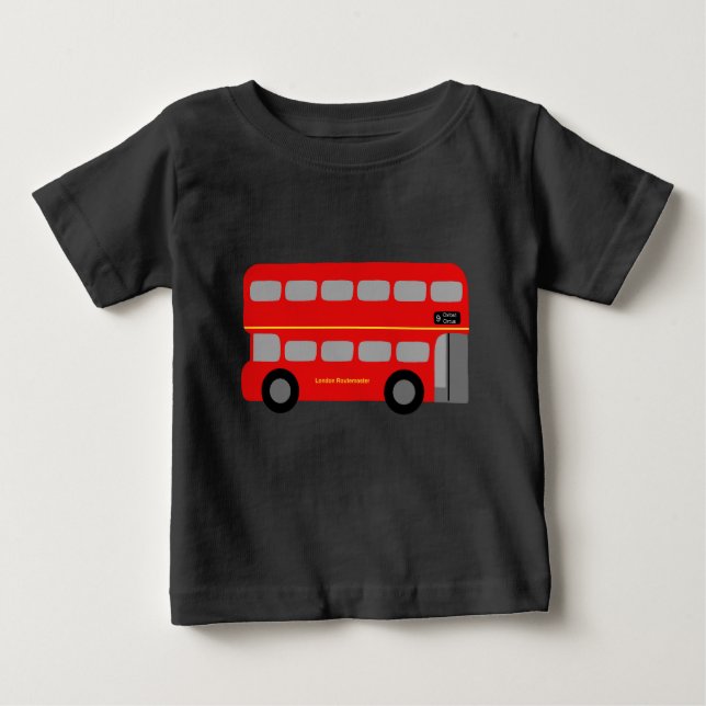 T-shirt Pour Bébé Bus Red London (Devant)