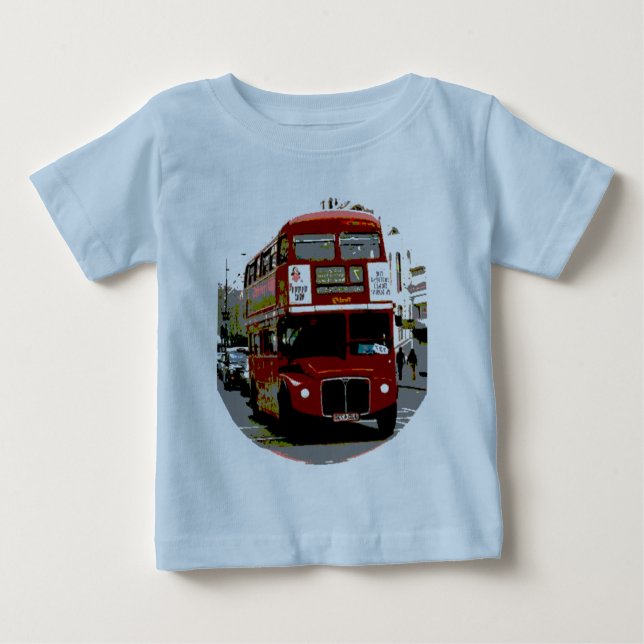 T-shirt Pour Bébé Bus Rouge de Londres (Devant)