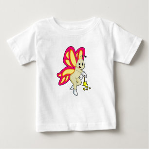 T-shirt Pour Bébé Butterfly as Wizard with Magic Mur