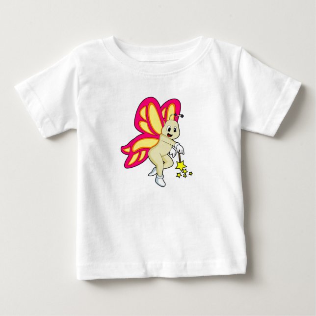 T-shirt Pour Bébé Butterfly as Wizard with Magic Mur (Devant)