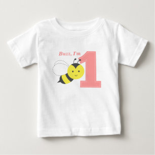 T-shirt Pour Bébé Buzz, j'ai un an, Premier Anniversaire, Abeille Mi