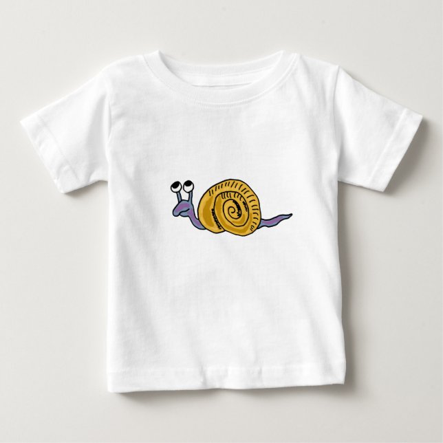 T-shirt Pour Bébé BV - Amusante tenue pour bébé escargot (Devant)