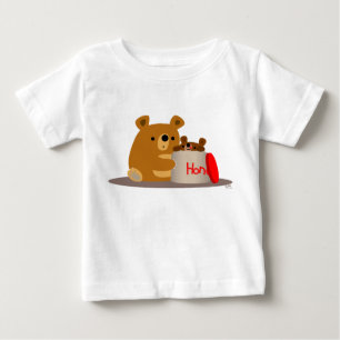 T-shirt Pour Bébé Bye Bye Honey ! Joli T-Shirt Bébé Ours De Cartoon