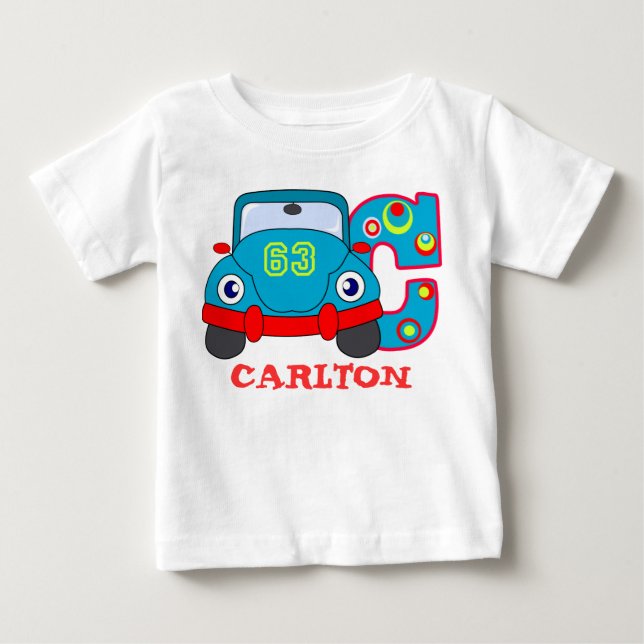 T-shirt Pour Bébé C CAR, nom initial (Devant)