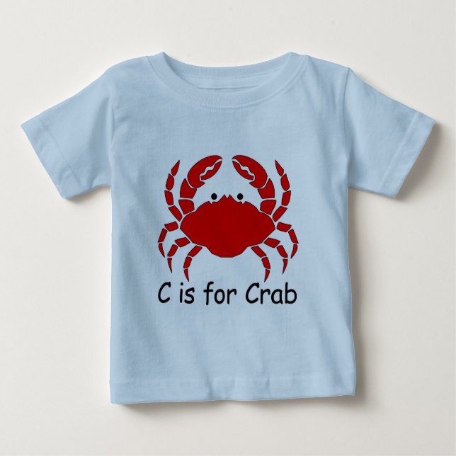 T-shirt Pour Bébé C est pour le crabe (Devant)