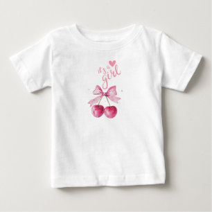 T-shirt Pour Bébé C’est un T-shirt bébé cerise fille