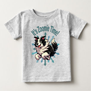 T-shirt Pour Bébé C’est Zoomie Time Border Collie