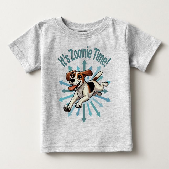 T-shirt Pour Bébé C’est Zoomie Time Medium Beagle Mutt (Devant)