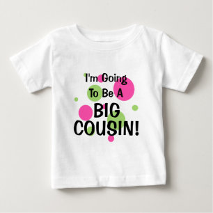 T-shirt Pour Bébé Ça Va Être Un Gros Cousin ! Rose