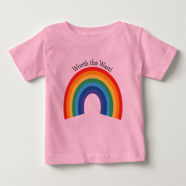 T-shirt Pour Bébé Ça vaut la peine d'attendre ! (Devant)