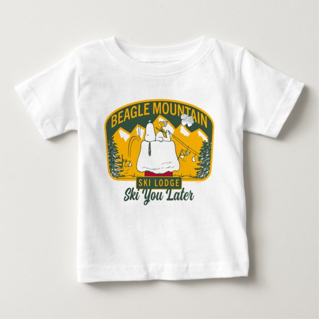 T-shirt Pour Bébé cacahuètes | Beagle Mountain Ski Lodge (Devant)