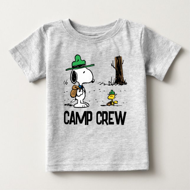 T-shirt Pour Bébé cacahuètes | Camping Snoopy & Woodstock (Devant)