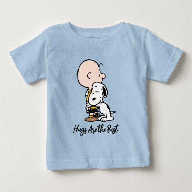 T-shirt Pour Bébé cacahuètes | Charlie Brown & Snoopy Hug (Devant)