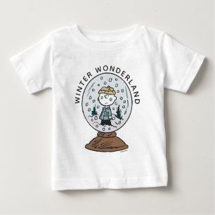 T-shirt Pour Bébé cacahuètes   Charlie Brown Snow Globe