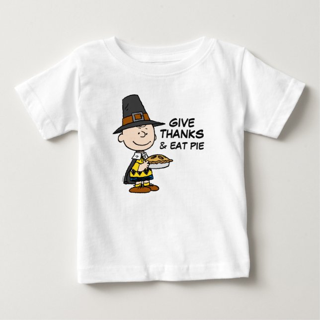 T-shirt Pour Bébé cacahuètes | Charlie Pèlerin Brown (Devant)