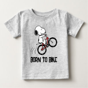 T-shirt Pour Bébé cacahuètes Roue à vélo Snoopy