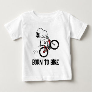 T-shirt Pour Bébé cacahuètes   Roue à vélo Snoopy