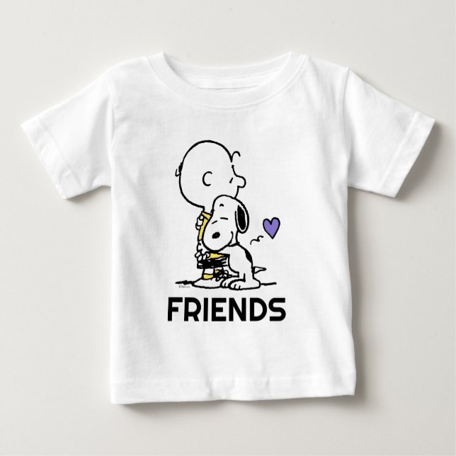 T-shirt Pour Bébé cacahuètes | Saint Valentin | Charlie Brown & Snoo (Devant)