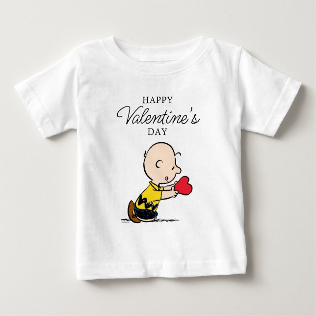 T-shirt Pour Bébé cacahuètes | Saint Valentin Charlie Coeur rouge Br (Devant)