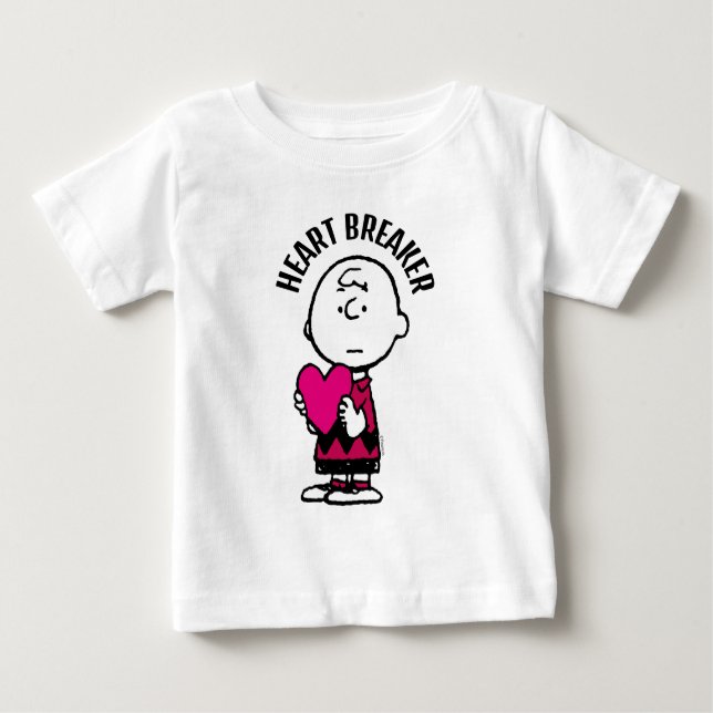 T-shirt Pour Bébé cacahuètes | Saint Valentin | Heart Charlie Brown (Devant)