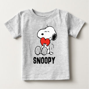 T-shirt Pour Bébé cacahuètes Saint Valentin Snoopy Heart Hug