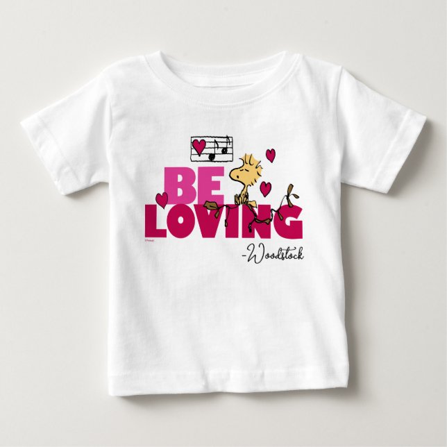 T-shirt Pour Bébé cacahuètes | Saint Valentin | Woodstock Be Love (Devant)