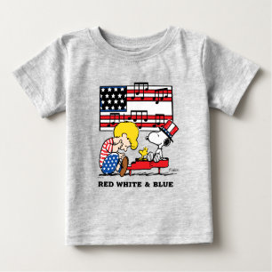 T-shirt Pour Bébé cacahuètes   Schroeder patriotique, Woodstock & Sn