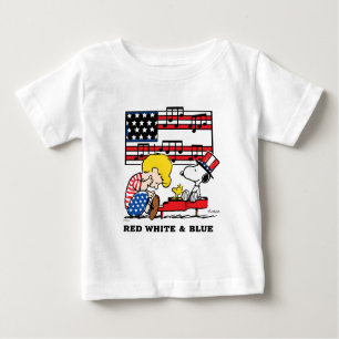 T-shirt Pour Bébé cacahuètes   Schroeder patriotique, Woodstock & Sn