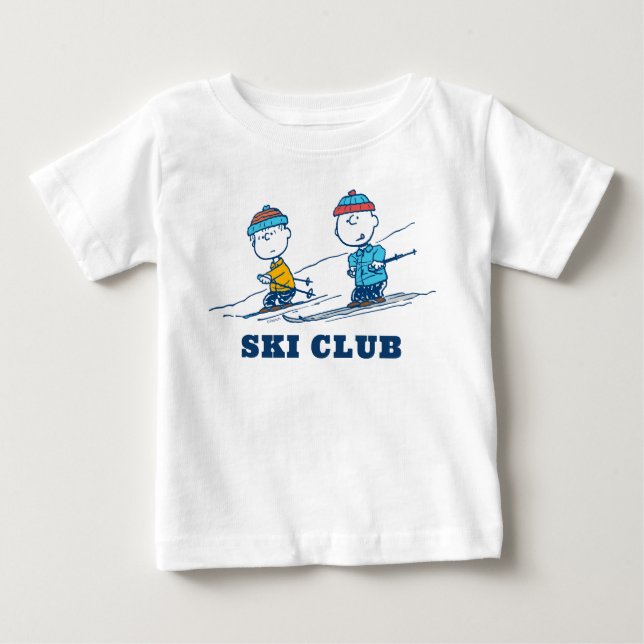 T-shirt Pour Bébé cacahuètes | Ski d'hiver sur les pistes | Ajouter  (Devant)