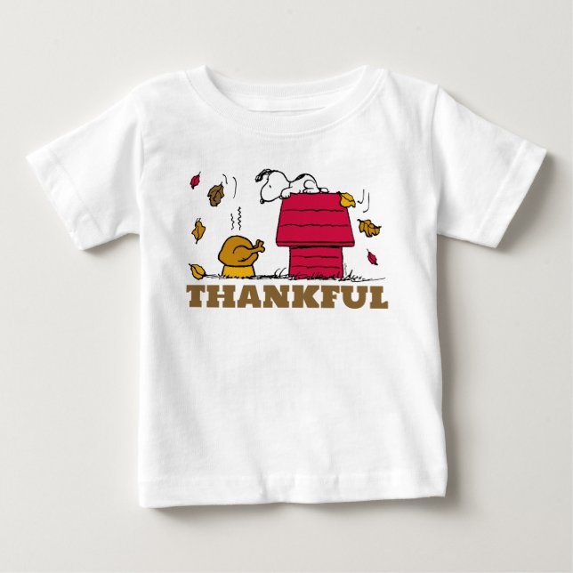 T-shirt Pour Bébé cacahuètes | Snoopy Be Thankful (Devant)