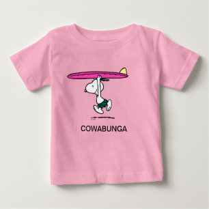 T-shirt Pour Bébé cacahuètes Snoopy Courir sur le Surf