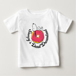 T-shirt Pour Bébé cacahuètes   Snoopy Donut rose