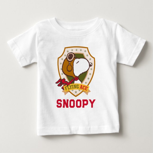 T-shirt Pour Bébé cacahuètes | Snoopy Flying Ace Badge (Devant)