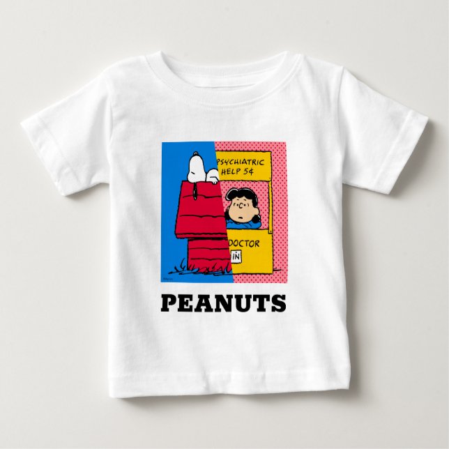 T-shirt Pour Bébé cacahuètes | Snoopy & Lucy Half & Half (Devant)