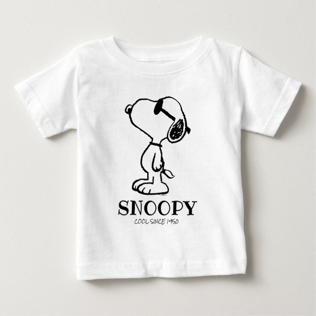 T-shirt Pour Bébé cacahuètes | Snoopy Lunettes de soleil Ponder (Devant)