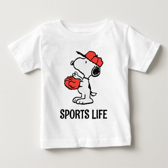 T-shirt Pour Bébé cacahuètes | Snoopy Making the Catch (Devant)