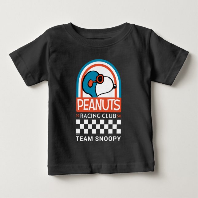 T-shirt Pour Bébé cacahuètes | Snoopy Racing Club (Devant)