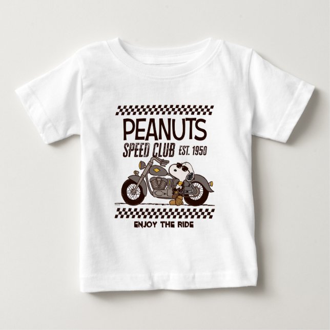 T-shirt Pour Bébé cacahuètes | Snoopy Speed Club (Devant)