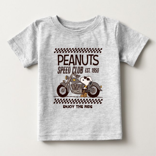 T-shirt Pour Bébé cacahuètes | Snoopy Speed Club (Devant)
