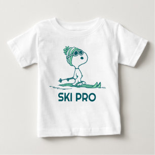 T-shirt Pour Bébé cacahuètes   Snoopy sur Skis