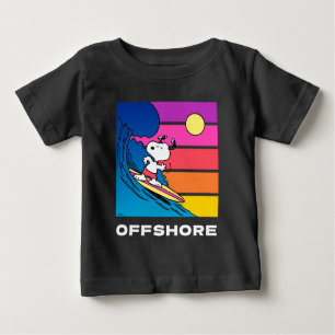 T-shirt Pour Bébé cacahuètes   Snoopy Surfing