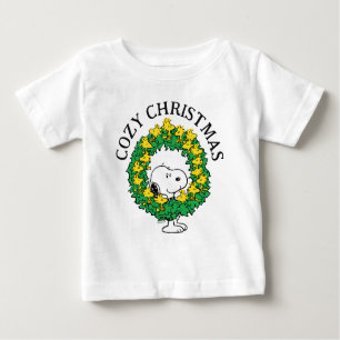 T-shirt Pour Bébé cacahuètes   Snoopy & Woodstock Chemise de Noël