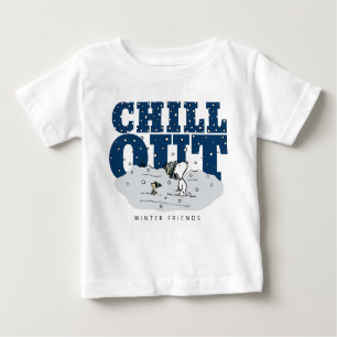 T-shirt Pour Bébé cacahuètes   Snoopy & Woodstock Chill Out