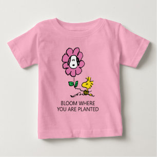 T-shirt Pour Bébé cacahuètes   Snoopy & Woodstock Flower